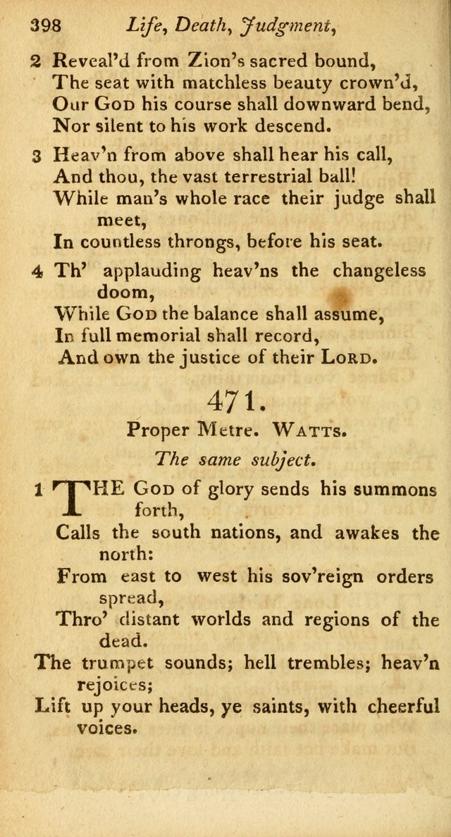 A Selection of Sacred Poetry: consisting of psalms and hymns from Watts, Doddridge, Merrick, Scott, Cowper, Barbauld, Steele, and others (2nd ed.) page 398