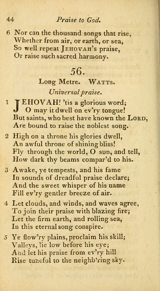 A Selection of Sacred Poetry: consisting of psalms and hymns from Watts, Doddridge, Merrick, Scott, Cowper, Barbauld, Steele, and others (2nd ed.) page 44