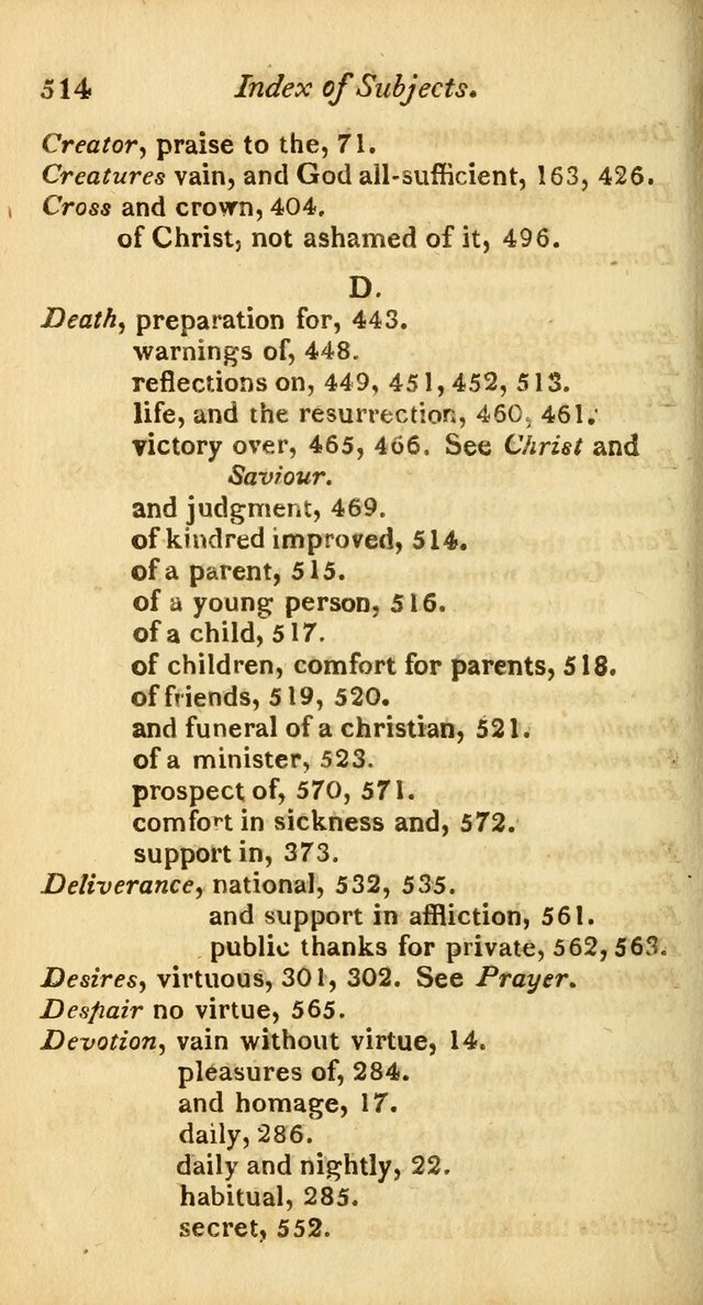 A Selection of Sacred Poetry: consisting of psalms and hymns from Watts, Doddridge, Merrick, Scott, Cowper, Barbauld, Steele, and others (2nd ed.) page 516