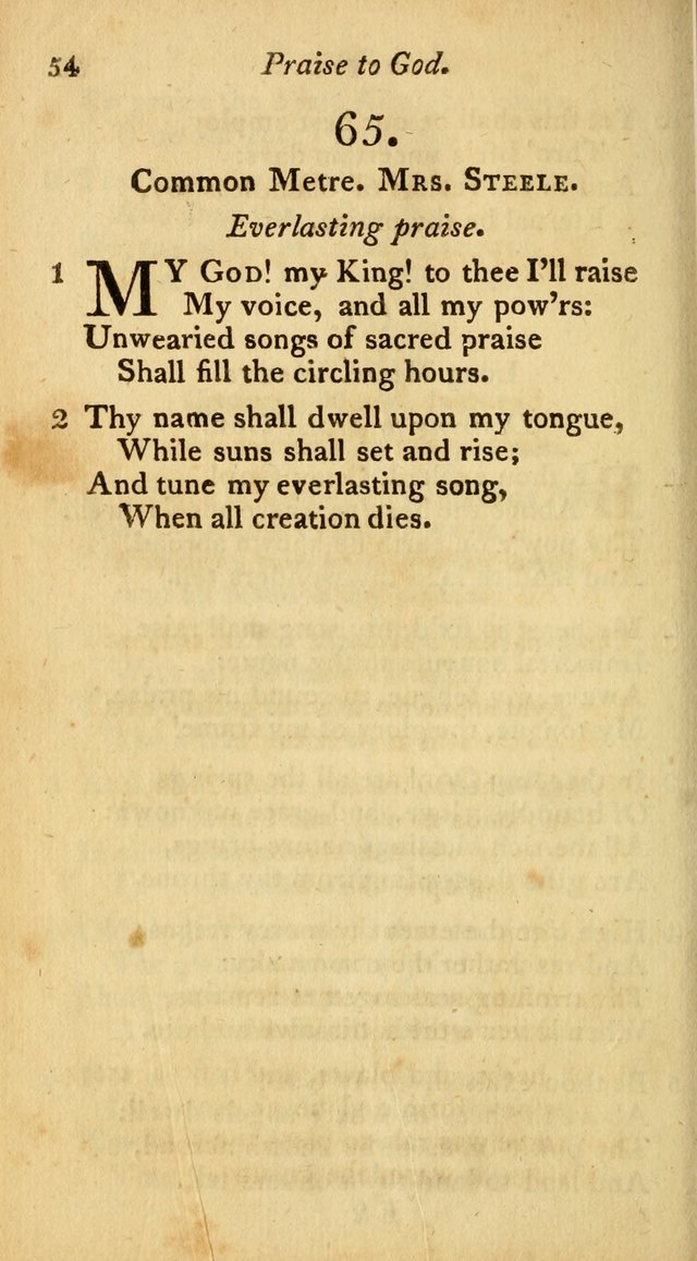A Selection of Sacred Poetry: consisting of psalms and hymns from Watts, Doddridge, Merrick, Scott, Cowper, Barbauld, Steele, and others (2nd ed.) page 54