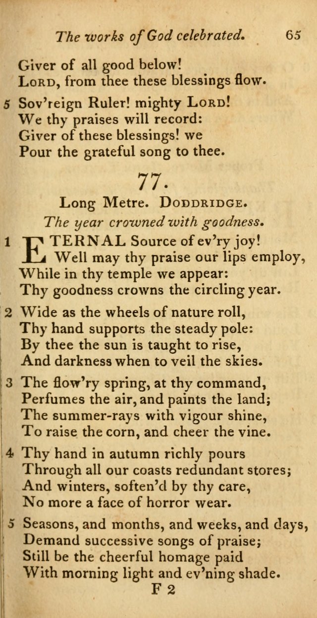 A Selection of Sacred Poetry: consisting of psalms and hymns from Watts, Doddridge, Merrick, Scott, Cowper, Barbauld, Steele, and others (2nd ed.) page 65