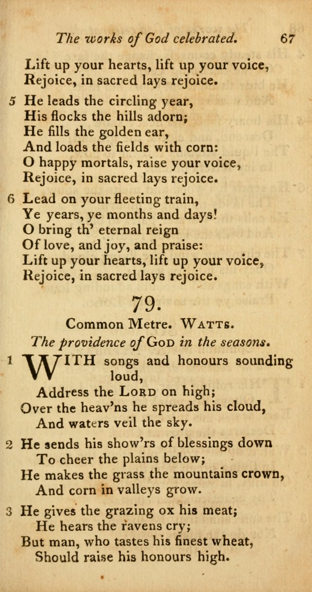 A Selection of Sacred Poetry: consisting of psalms and hymns from Watts, Doddridge, Merrick, Scott, Cowper, Barbauld, Steele, and others (2nd ed.) page 67
