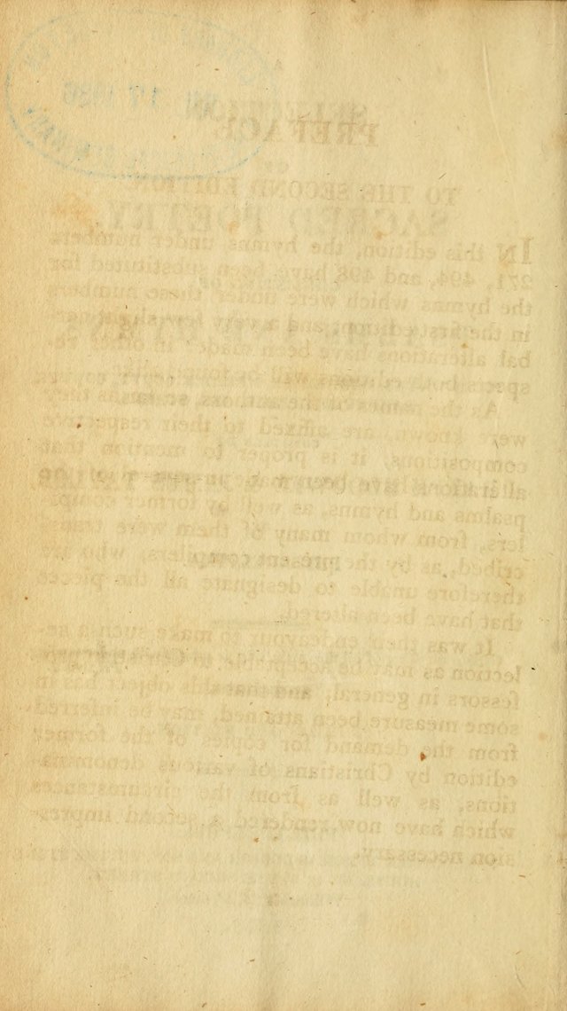A Selection of Sacred Poetry: consisting of psalms and hymns from Watts, Doddridge, Merrick, Scott, Cowper, Barbauld, Steele, and others (2nd ed.) page x