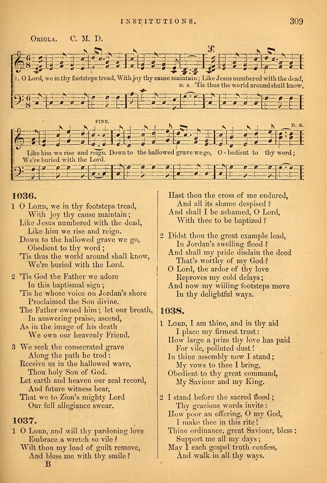 Songs for the Sanctuary; or Psalms and Hymns for Christian Worship (Baptist Ed.) page 310