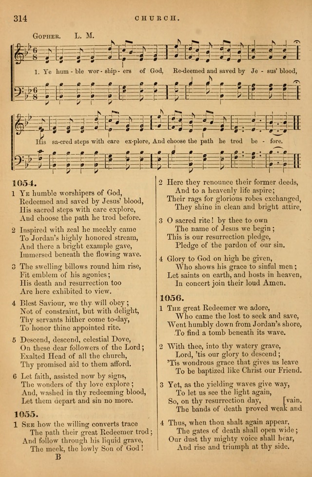 Songs for the Sanctuary; or Psalms and Hymns for Christian Worship (Baptist Ed.) page 315