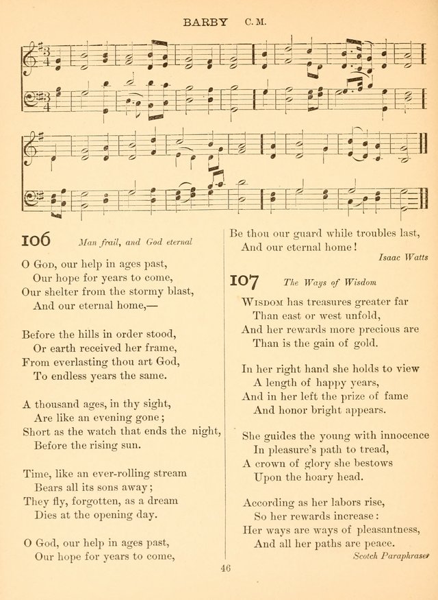Sacred Songs For Public Worship: a hymn and tune book page 46