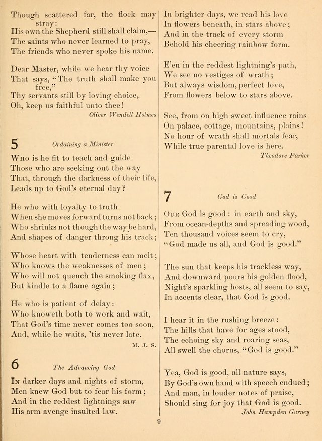 Sacred Songs For Public Worship: a hymn and tune book page 9