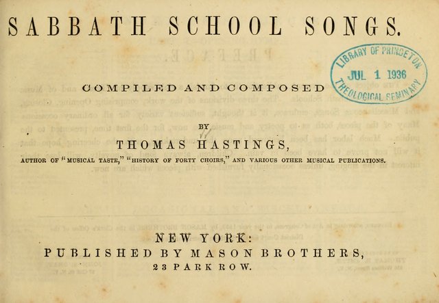 Sabbath School Songs page 1