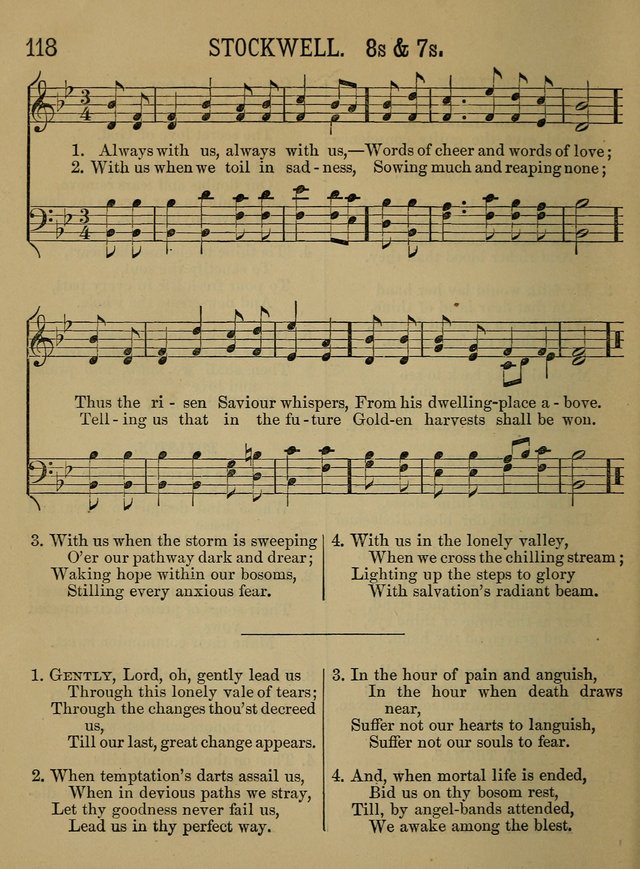 Sunday-School Songs: a new collection of hymns and tunes specially prepared for the use of Sunday-schools and for social and family worship. (3rd. ed.) page 118