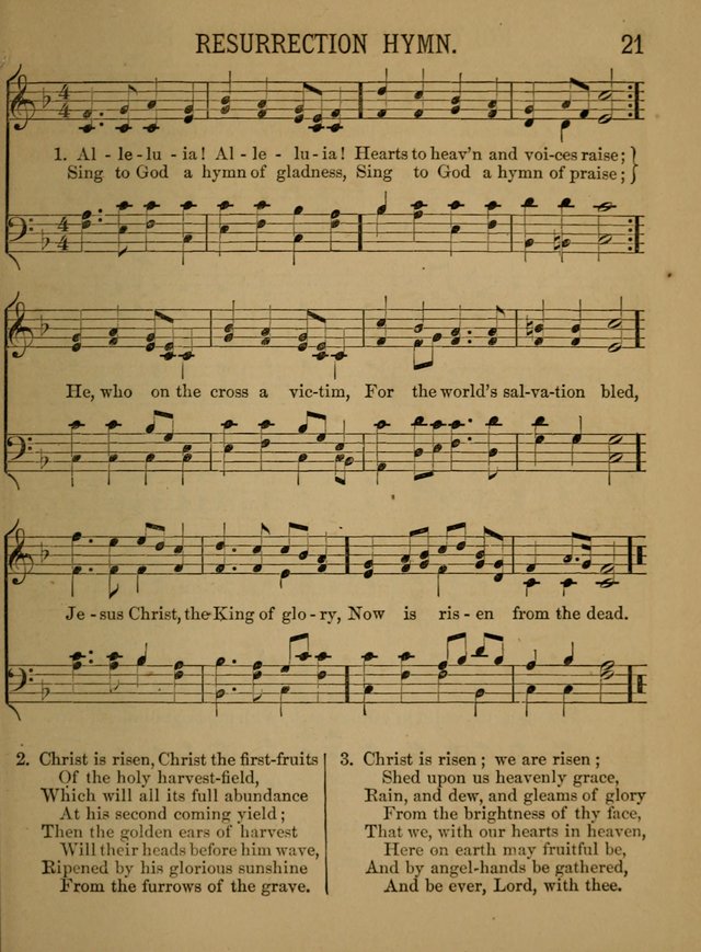 Sunday-School Songs: a new collection of hymns and tunes specially prepared for the use of Sunday-schools and for social and family worship. (3rd. ed.) page 21