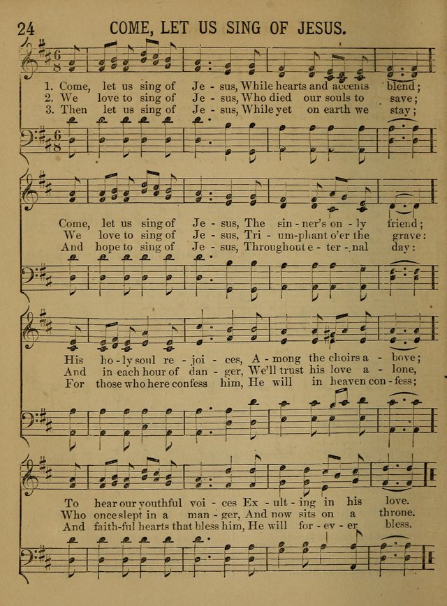 Sunday-School Songs: a new collection of hymns and tunes specially prepared for the use of Sunday-schools and for social and family worship. (3rd. ed.) page 24