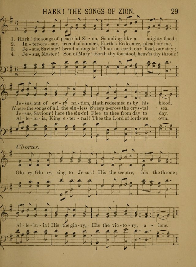 Sunday-School Songs: a new collection of hymns and tunes specially prepared for the use of Sunday-schools and for social and family worship. (3rd. ed.) page 29
