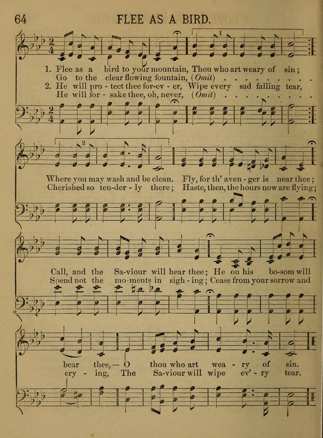 Sunday-School Songs: a new collection of hymns and tunes specially prepared for the use of Sunday-schools and for social and family worship. (3rd. ed.) page 64