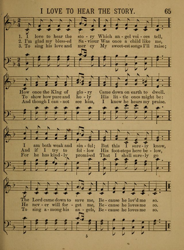 Sunday-School Songs: a new collection of hymns and tunes specially prepared for the use of Sunday-schools and for social and family worship. (3rd. ed.) page 65