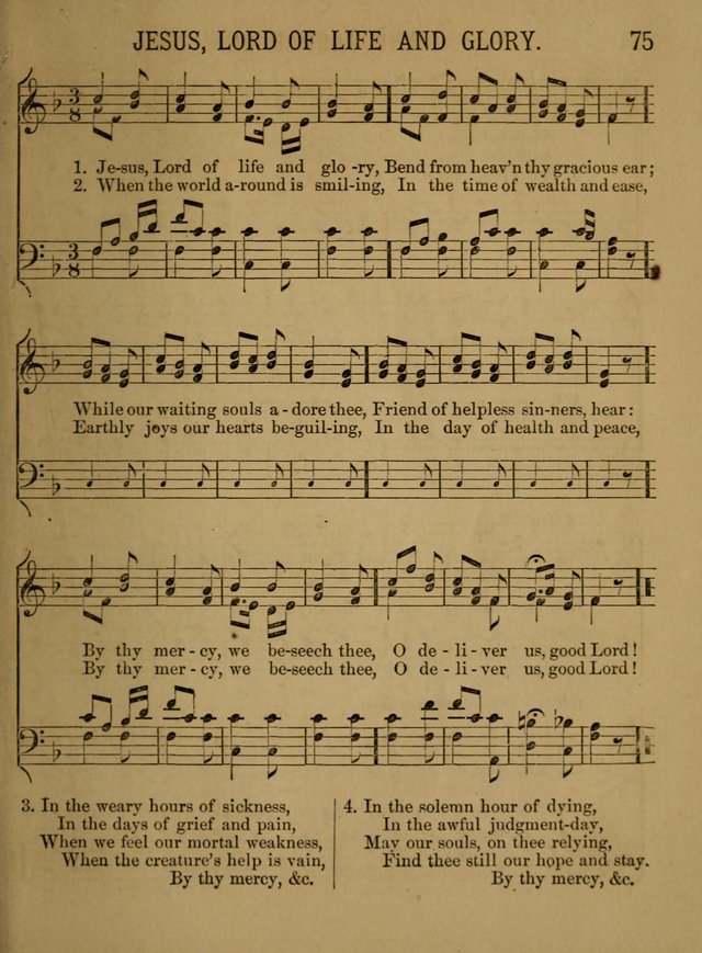 Sunday-School Songs: a new collection of hymns and tunes specially prepared for the use of Sunday-schools and for social and family worship. (3rd. ed.) page 75