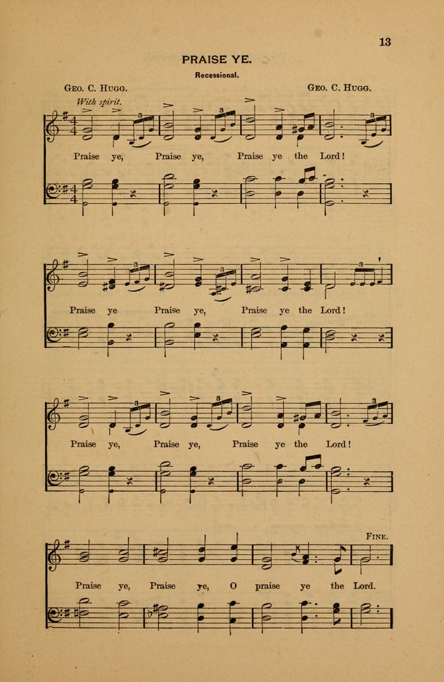 Sunlight in Sacred Song: New Collection of Gems for the Sunday School page 13