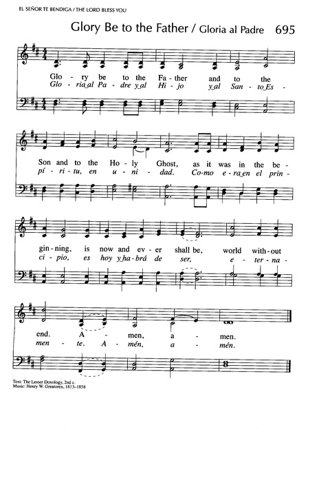 Santo, Santo, Santo: cantos para el pueblo de Dios = Holy, Holy, Holy:  songs for the people of God page 1055 