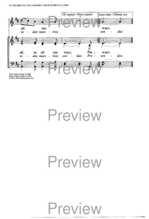 Santo, Santo, Santo: cantos para el pueblo de Dios = Holy, Holy, Holy: songs for the people of God page 865