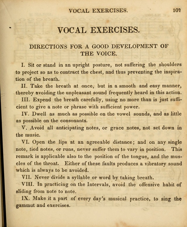 The Sunday School Singing Book: being a collection of hymns with appropriate music, designed as a guide and assistant to the devotional exercises of Sabbath schools and families...(3rd ed.) page 107