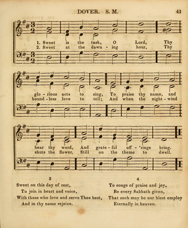 The Sunday School Singing Book: being a collection of hymns with appropriate music, designed as a guide and assistant to the devotional exercises of Sabbath schools and families...(3rd ed.) page 41