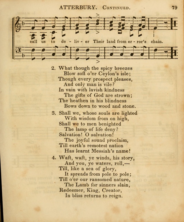 The Sunday School Singing Book: being a collection of hymns with appropriate music, designed as a guide and assistant to the devotional exercises of Sabbath schools and families...(3rd ed.) page 79