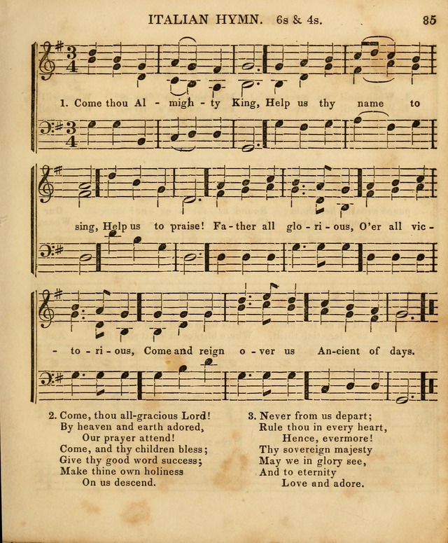 The Sunday School Singing Book: being a collection of hymns with appropriate music, designed as a guide and assistant to the devotional exercises of Sabbath schools and families...(3rd ed.) page 85