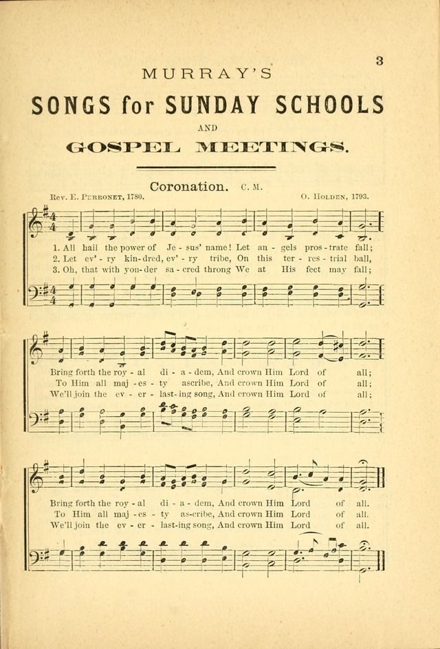 Songs for Sunday Schools and Gospel Meetings page 3