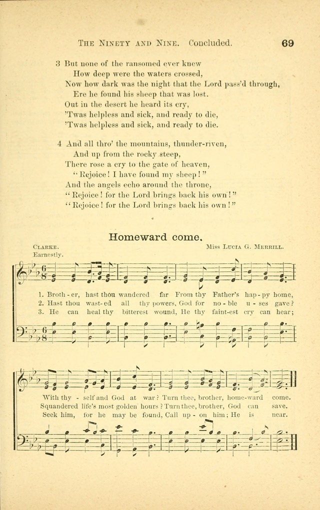Songs for Sunday Schools and Gospel Meetings page 69