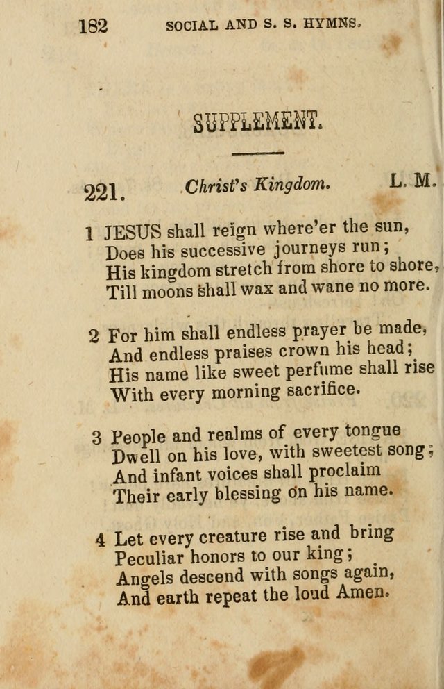 The Social and Sabbath School Hymn-Book. (5th ed.) page 185