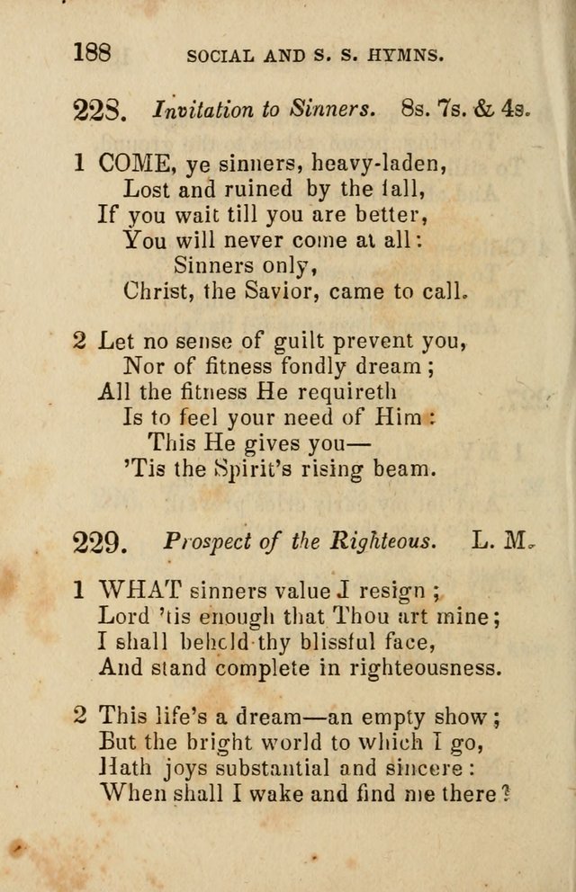 The Social and Sabbath School Hymn-Book. (5th ed.) page 191