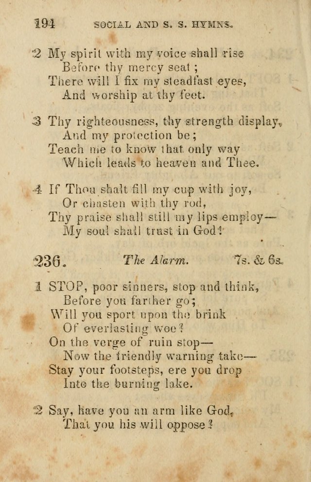 The Social and Sabbath School Hymn-Book. (5th ed.) page 197