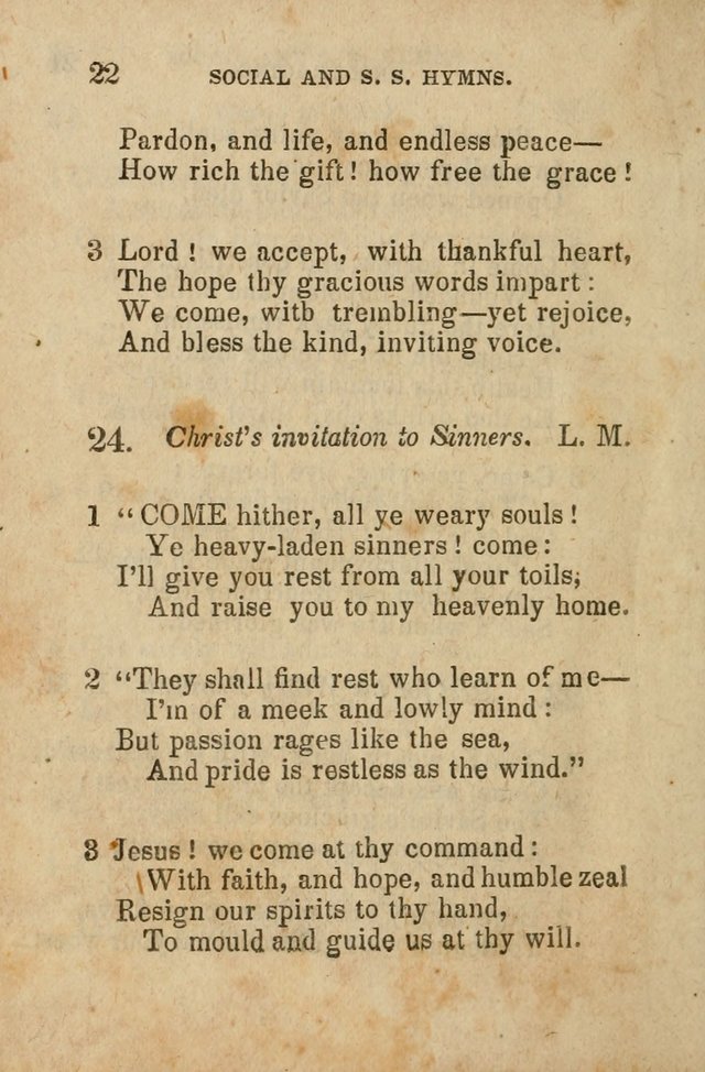 The Social and Sabbath School Hymn-Book. (5th ed.) page 23