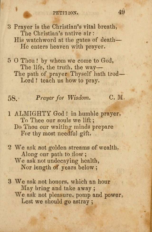 The Social and Sabbath School Hymn-Book. (5th ed.) page 50