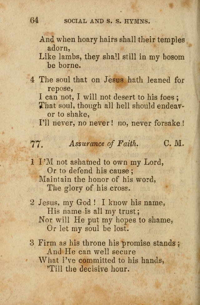 The Social and Sabbath School Hymn-Book. (5th ed.) page 65