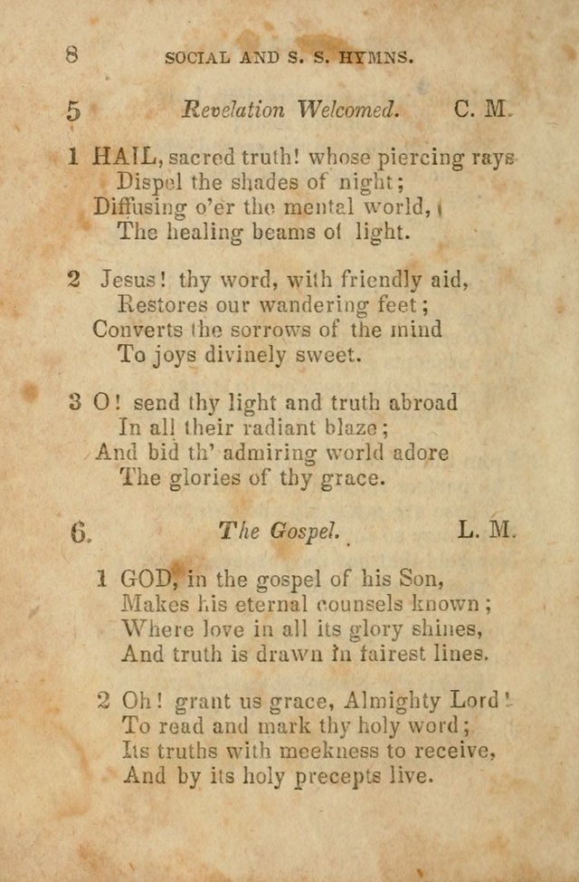 The Social and Sabbath School Hymn-Book. (5th ed.) page 9