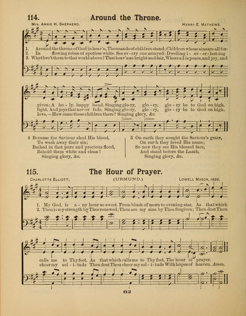 Select Songs for the Sunday School page 62