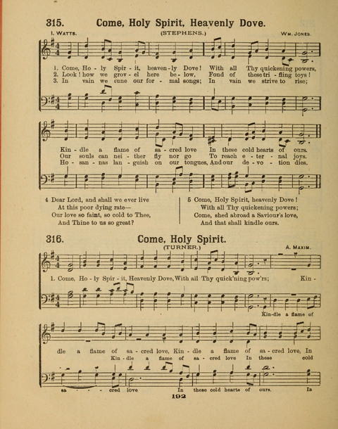Select Songs for the Singing Service: in the Prayer Meeting and Sunday School page 192