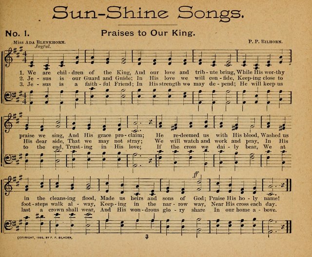 Sun-Shine Songs: for the Sunday School page 3