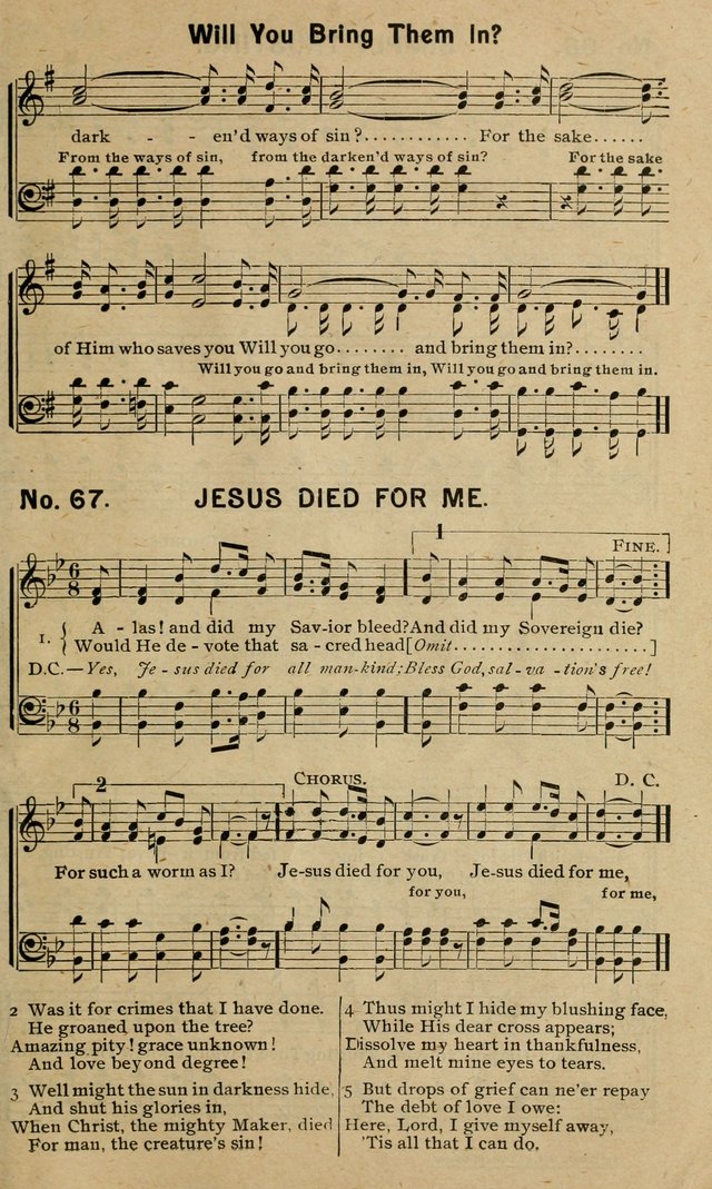 Special Songs: for Sunday schools, revival meetings, etc. page 67