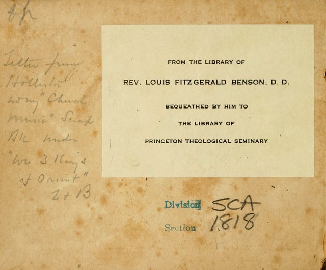 The Sunday School Service and Tune Book page ii
