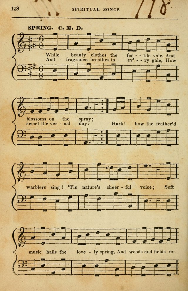 Spiritual Songs for Social Worship: adapted to the use of families and private circles in seasons of rivival, to missionary meetings, to the monthly concert, and to other occasions of special interest page 118