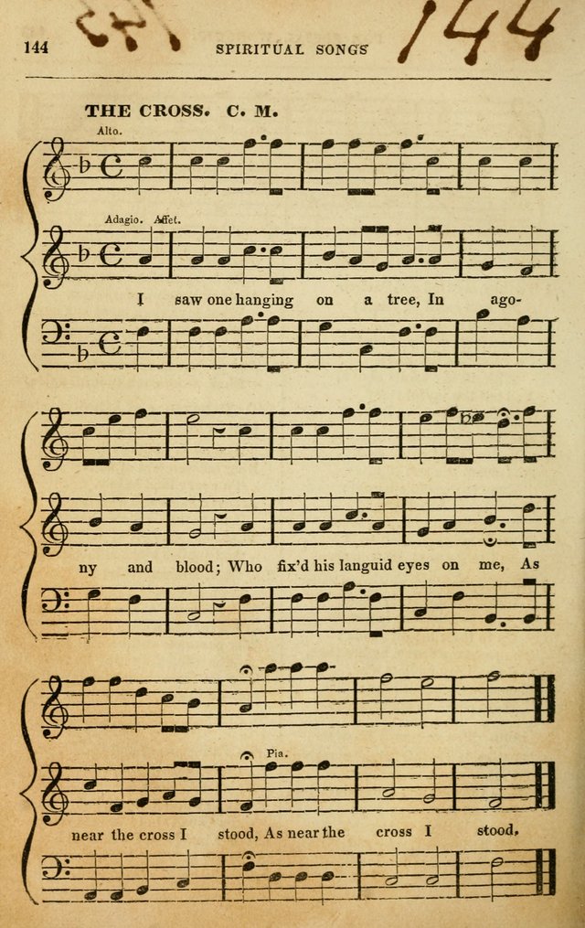 Spiritual Songs for Social Worship: adapted to the use of families and private circles in seasons of rivival, to missionary meetings, to the monthly concert, and to other occasions of special interest page 144