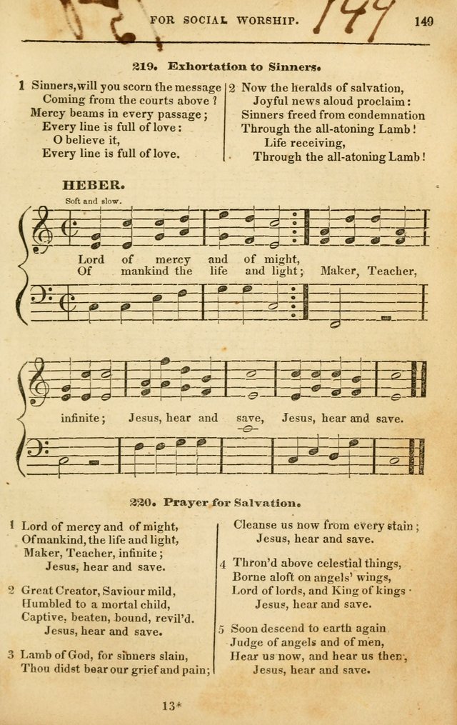 Spiritual Songs for Social Worship: adapted to the use of families and private circles in seasons of rivival, to missionary meetings, to the monthly concert, and to other occasions of special interest page 149