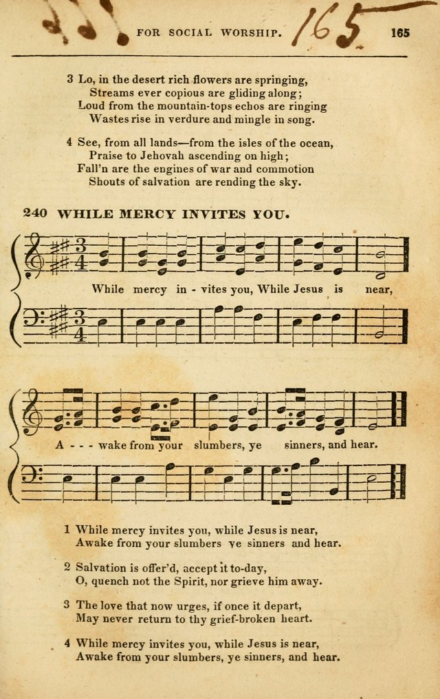 Spiritual Songs for Social Worship: adapted to the use of families and private circles in seasons of rivival, to missionary meetings, to the monthly concert, and to other occasions of special interest page 165