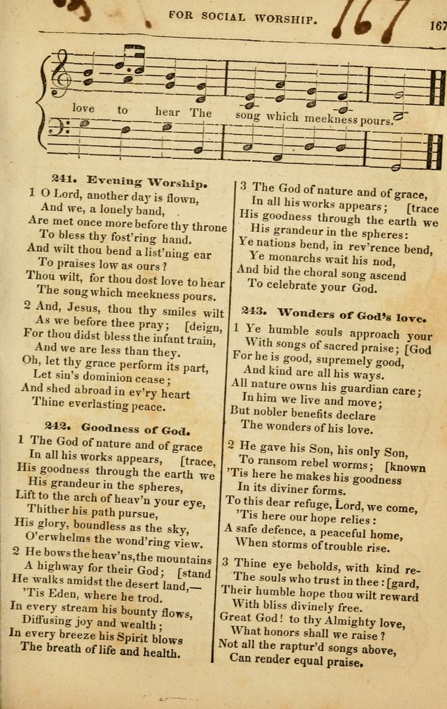 Spiritual Songs for Social Worship: adapted to the use of families and private circles in seasons of rivival, to missionary meetings, to the monthly concert, and to other occasions of special interest page 167