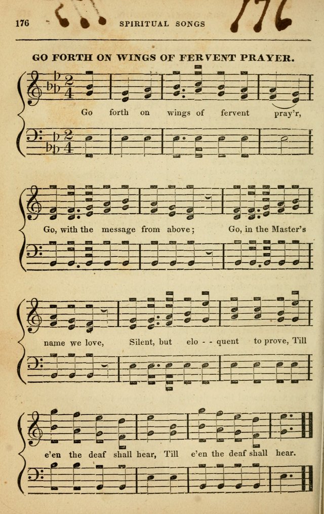 Spiritual Songs for Social Worship: adapted to the use of families and private circles in seasons of rivival, to missionary meetings, to the monthly concert, and to other occasions of special interest page 176