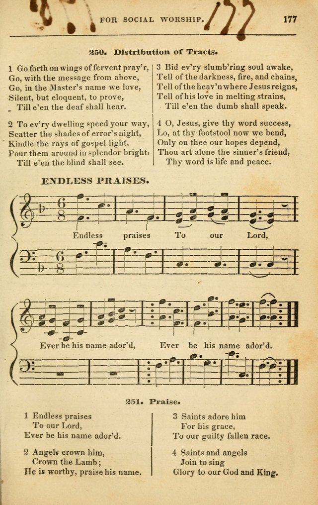 Spiritual Songs for Social Worship: adapted to the use of families and private circles in seasons of rivival, to missionary meetings, to the monthly concert, and to other occasions of special interest page 177