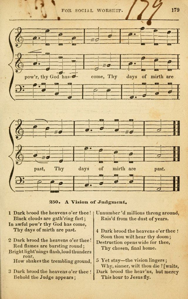 Spiritual Songs for Social Worship: adapted to the use of families and private circles in seasons of rivival, to missionary meetings, to the monthly concert, and to other occasions of special interest page 179