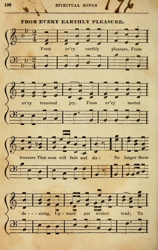 Spiritual Songs for Social Worship: adapted to the use of families and private circles in seasons of rivival, to missionary meetings, to the monthly concert, and to other occasions of special interest page 196