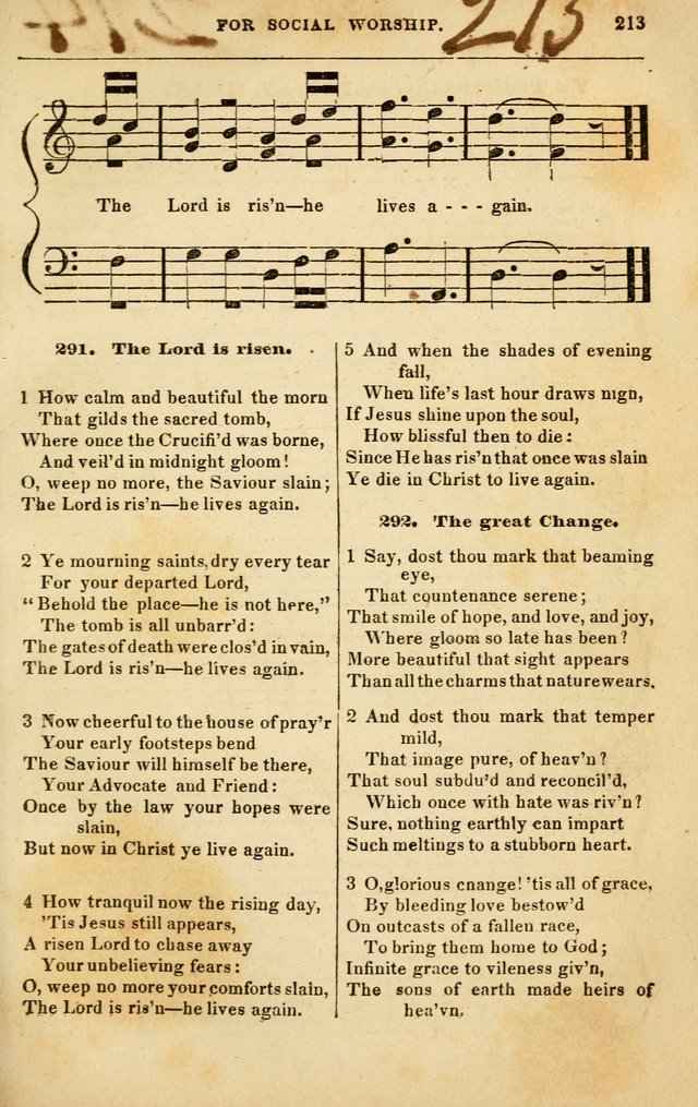 Spiritual Songs for Social Worship: adapted to the use of families and private circles in seasons of rivival, to missionary meetings, to the monthly concert, and to other occasions of special interest page 213